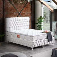 Setay Roma 120x200 cm Başlıklı Sandıklı Tek Kişilik Baza Seti Krem