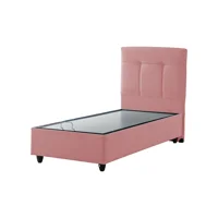 İpek Mobilya Manolya 100x200 cm Başlıklı Sandıklı Tek Kişilik Baza Seti Pembe