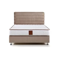 Mobilya Dükkanım Sedef 90x190 cm Başlıklı Yataklı Sandıklı Tek Kişilik Baza Seti Krem