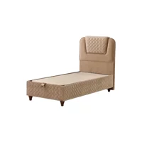 Mobilya Dükkanım Relax 2 90x190 cm Başlıksız Sandıklı Tek Kişilik Baza Seti Bej