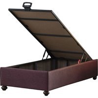 Weltew Home Bella 120x200 cm Başlıksız Sandıklı Tek Kişilik Baza Seti Bordo