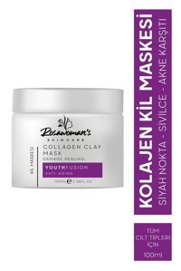 Rosawomans Kolajenli Kil Killi Krem Yüz Maskesi 100 ml