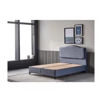 Mobilya Dükkanım Domino 90x190 cm Başlıksız Sandıklı Tek Kişilik Baza Seti Mavi