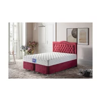 Niron Yatak Smart 90x190 cm Başlıklı Yataklı Sandıklı Tek Kişilik Baza Seti Kırmızı