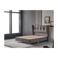 Mobilya Dükkanım Viscomfort 100x200 cm Başlıksız Sandıklı Tek Kişilik Baza Seti Gri