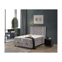 Mobilya Dükkanım Stone 90x190 cm Başlıklı Yataklı Sandıklı Tek Kişilik Baza Seti Siyah