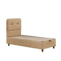 Mobilya Dükkanım Sofia 100x200 cm Başlıksız Sandıklı Tek Kişilik Baza Seti Bej