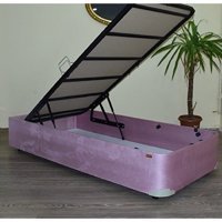 Bengi Ticaret 100x200 cm Başlıksız Sandıklı Tek Kişilik Baza Seti Pembe