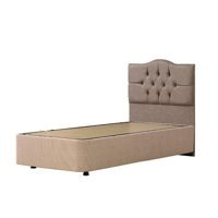 Mobilya Dükkanım Eko 100x200 cm Başlıksız Sandıklı Tek Kişilik Baza Seti Bej