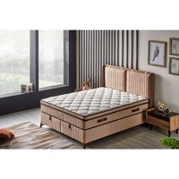 Mobilya Dükkanım Therapy Xl 120x200 cm Başlıklı Yataklı Sandıklı Tek Kişilik Baza Seti Krem