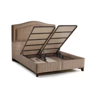 Mobilya Dükkanım Royal 120x200 cm Başlıklı Sandıklı Tek Kişilik Baza Seti Bej