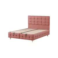 Mobilya Dükkanım Eylül 90x200 cm Başlıklı Sandıklı Tek Kişilik Baza Seti Kırmızı