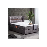Setay Barselona 90x200 cm Başlıklı Yataklı Sandıklı Tek Kişilik Baza Seti Antrasit