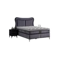 Mobilya Dükkanım Elegance 90x190 cm Başlıklı Yataklı Sandıklı Tek Kişilik Baza Seti Siyah