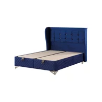 Mobilya Dükkanım Blue 120x200 cm Başlıksız Sandıklı Tek Kişilik Baza Seti Lacivert