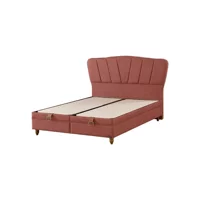 Mobilya Dükkanım Pink 2 90x190 cm Başlıksız Sandıklı Tek Kişilik Baza Seti Kırmızı