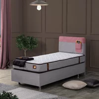 Setay Flora 100x200 cm Başlıklı Sandıklı Tek Kişilik Baza Seti Pembe