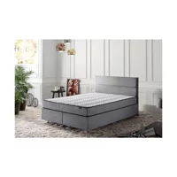 Niron Yatak Silver 90x190 cm Başlıklı Yataklı Sandıklı Tek Kişilik Baza Seti Gri