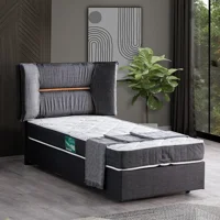 Setay Lizbon 90x190 cm Başlıklı Sandıklı Tek Kişilik Baza Seti Antrasit