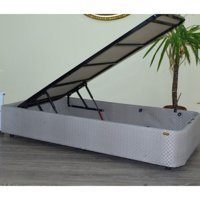 Bengi Ticaret 90x190 cm Başlıksız Sandıklı Tek Kişilik Baza Seti Gri