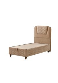 Relax 2 90x190 cm Başlıklı Sandıklı Tek Kişilik Baza Seti Krem