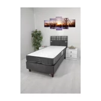 İpek Mobilya Volo 90x190 cm Başlıksız Yataklı Sandıklı Tek Kişilik Baza Seti Gri