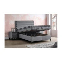 Mobilya Dükkanım Luna 100x200 cm Başlıksız Sandıklı Tek Kişilik Baza Seti Siyah