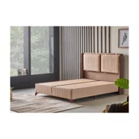 Mobilya Dükkanım Therapy Xl 90x190 cm Başlıksız Sandıklı Tek Kişilik Baza Seti Krem