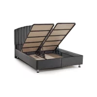 Mobilya Dükkanım Armoni 90x190 cm Başlıklı Sandıklı Tek Kişilik Baza Seti Gri