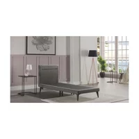 Bellona Flexy 90x200 cm Başlıklı Sandıklı Tek Kişilik Baza Seti Gri