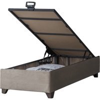 Weltew Home Kiev 100x200 cm Başlıksız Sandıklı Tek Kişilik Baza Seti Bej