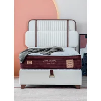 Weltew Yatak Sleep Happy 100x200 cm Başlıklı Sandıklı Tek Kişilik Baza Seti Beyaz