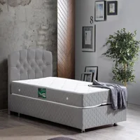 Setay Tokyo 100x200 cm Başlıklı Yataklı Sandıklı Tek Kişilik Baza Seti Gri