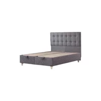 Mobilya Dükkanım Sleep 120x200 cm Başlıklı Sandıklı Tek Kişilik Baza Seti Siyah