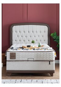Weltew Home Carmen 90x190 cm Başlıklı Sandıklı Tek Kişilik Baza Seti Beyaz