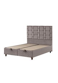 Mobilya Dükkanım Stone 120x200 cm Başlıklı Sandıklı Tek Kişilik Baza Seti Gri