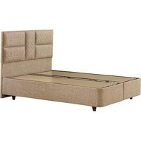Mobilya Dükkanım Tetra 100x200 cm Başlıksız Sandıklı Tek Kişilik Baza Seti Krem