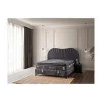Mobilya Dükkanım Madalyon 90x190 cm Başlıklı Yataklı Sandıklı Tek Kişilik Baza Seti Siyah