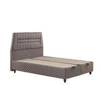 Mobilya Dükkanım Favori 100x200 cm Başlıklı Sandıklı Tek Kişilik Baza Seti Gri