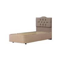 Mobilya Dükkanım Eko 120x200 cm Başlıksız Sandıklı Tek Kişilik Baza Seti Krem