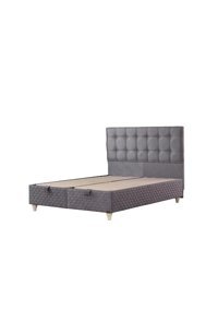 Mobilya Dükkanım Sleep 120x200 cm Başlıklı Sandıklı Tek Kişilik Baza Seti Gri