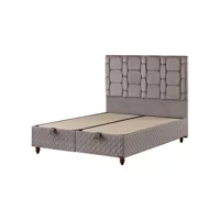 Mobilya Dükkanım Stone 120x200 cm Başlıklı Sandıklı Tek Kişilik Baza Seti Siyah