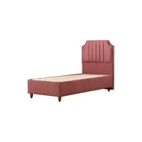 Mobilya Dükkanım Bernita 2 90x200 cm Başlıklı Sandıklı Tek Kişilik Baza Seti Kırmızı