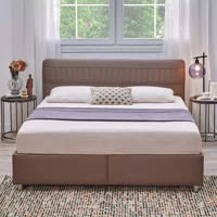 Yataş Bedding Somni 100x200 cm Başlıklı Yataklı Sandıklı Tek Kişilik Baza Seti Vizon