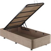 Niron Yatak Ela 100x200 cm Başlıksız Sandıklı Tek Kişilik Baza Seti Kahverengi