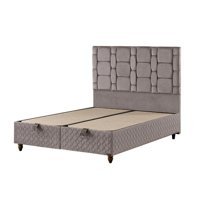 Mobilya Dükkanım Stone 90x190 cm Başlıklı Sandıklı Tek Kişilik Baza Seti Gri