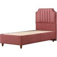 Mobilya Dükkanım Bernita 2 120x200 cm Başlıksız Sandıklı Tek Kişilik Baza Seti Kırmızı