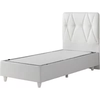 Belletto 100x200 cm Başlıklı Sandıklı Tek Kişilik Baza Seti Beyaz