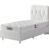 Belletto 90x190 cm Başlıklı Yataklı Sandıklı Tek Kişilik Baza Seti Beyaz