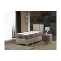 Mobilya Dükkanım Eko Plus 90x190 cm Başlıklı Yataklı Sandıklı Tek Kişilik Baza Seti Siyah